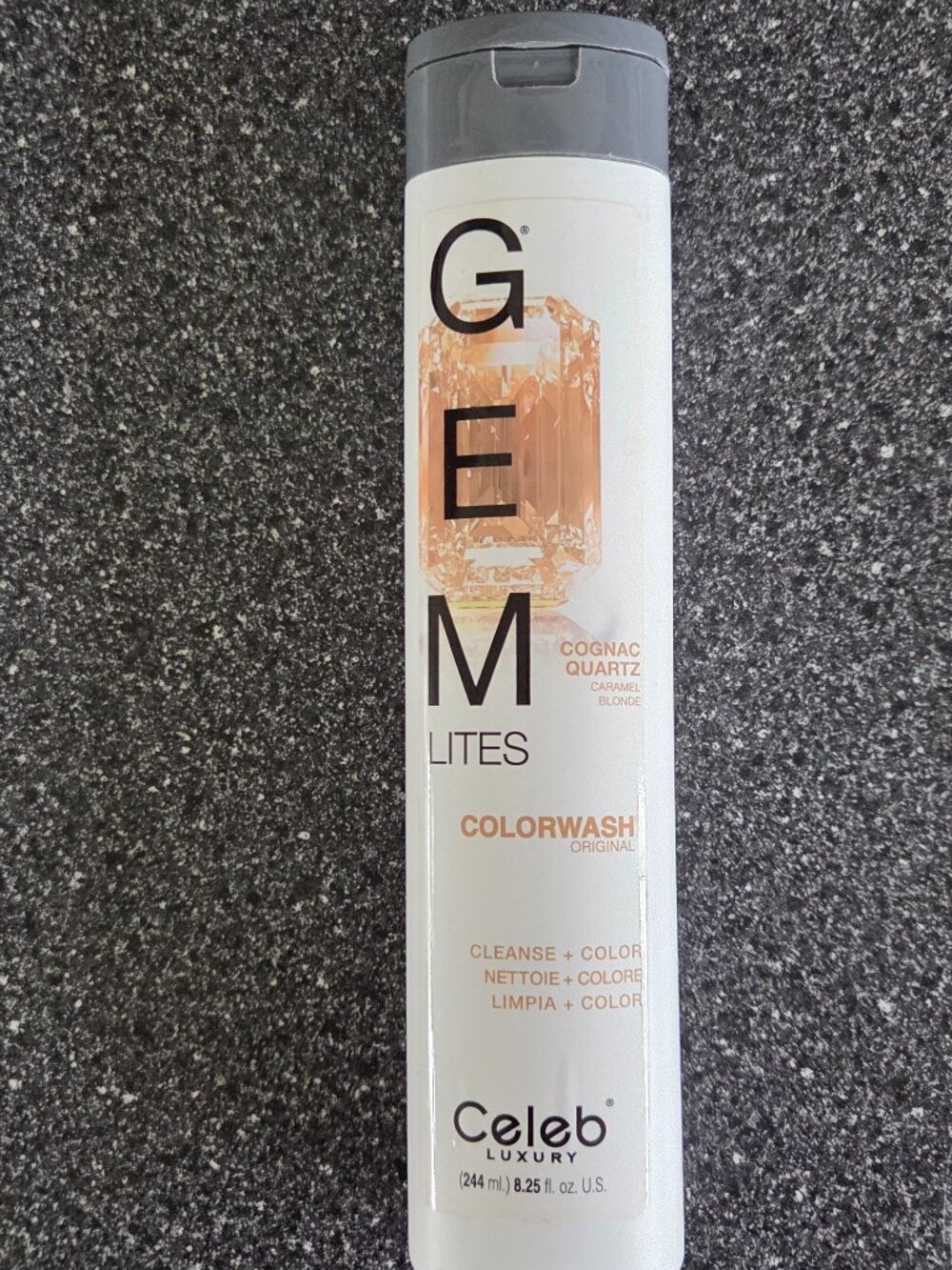 GEM LITES COLORWASH Hair Color Wash by Celeb Luxury Cognac Quartz 8.25 oz NWOB